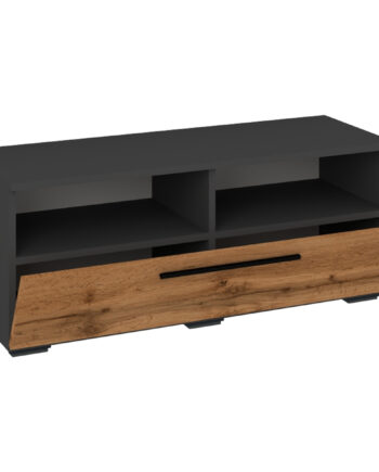 Vcm Nordic Arila   Tv-bord       Låge Og   Rum Antracitgrå Og Natur Træ  95x40