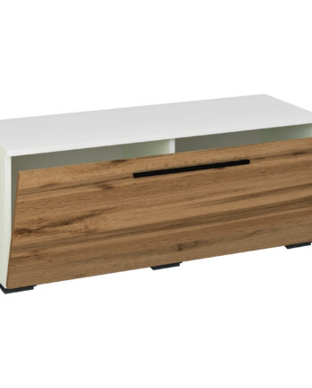 Vcm Nordic Arila   Tv-bord       Låge Og   Rum Hvid Og Natur Træ  110x30