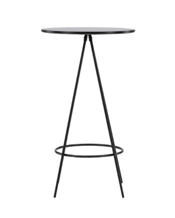 Venture Design Bistro Barbord     Fodstøtte  Rund Sort Finér Og Sort Metal  ø60