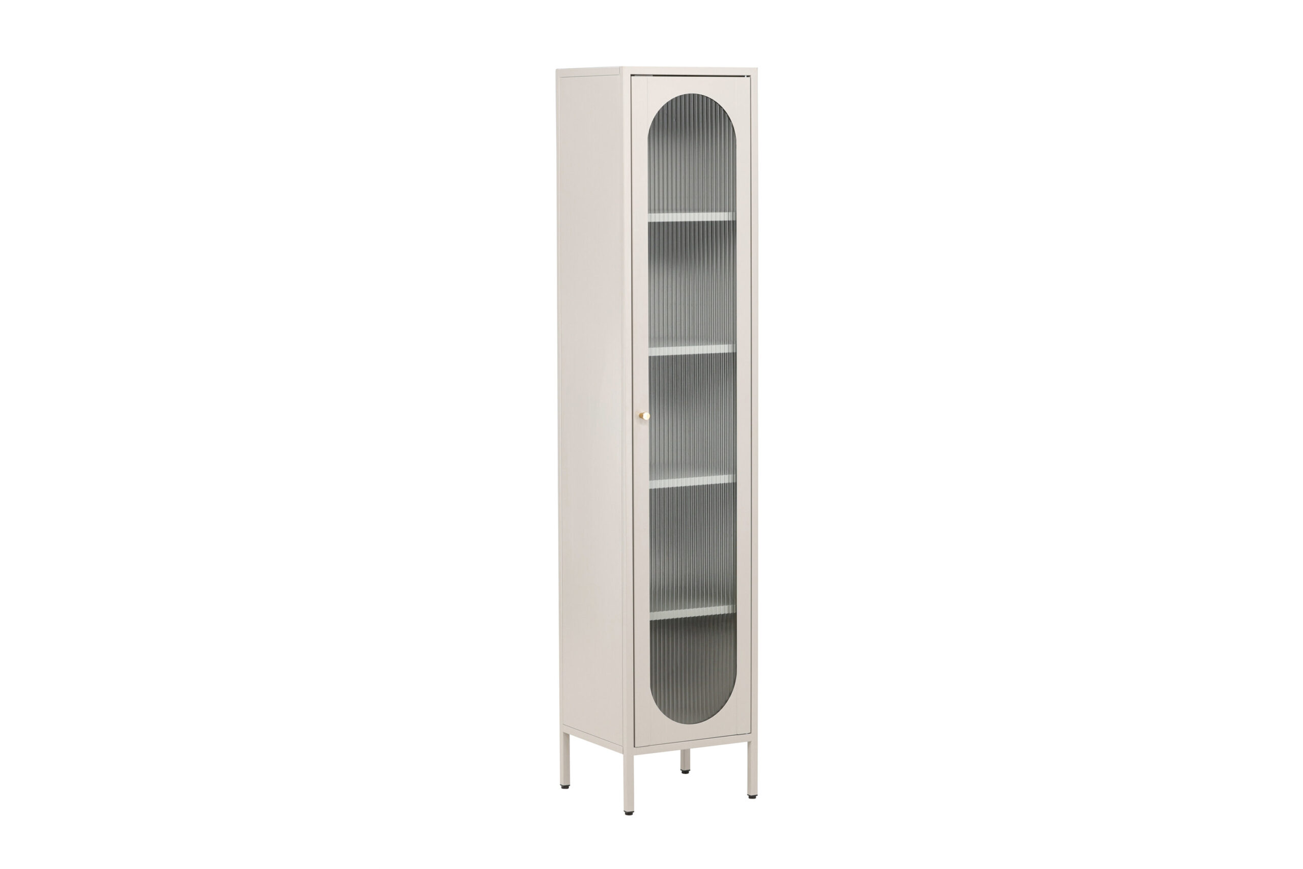 Venture Design Cali Skab Låge Og Hylder Glas Og Beige Stål