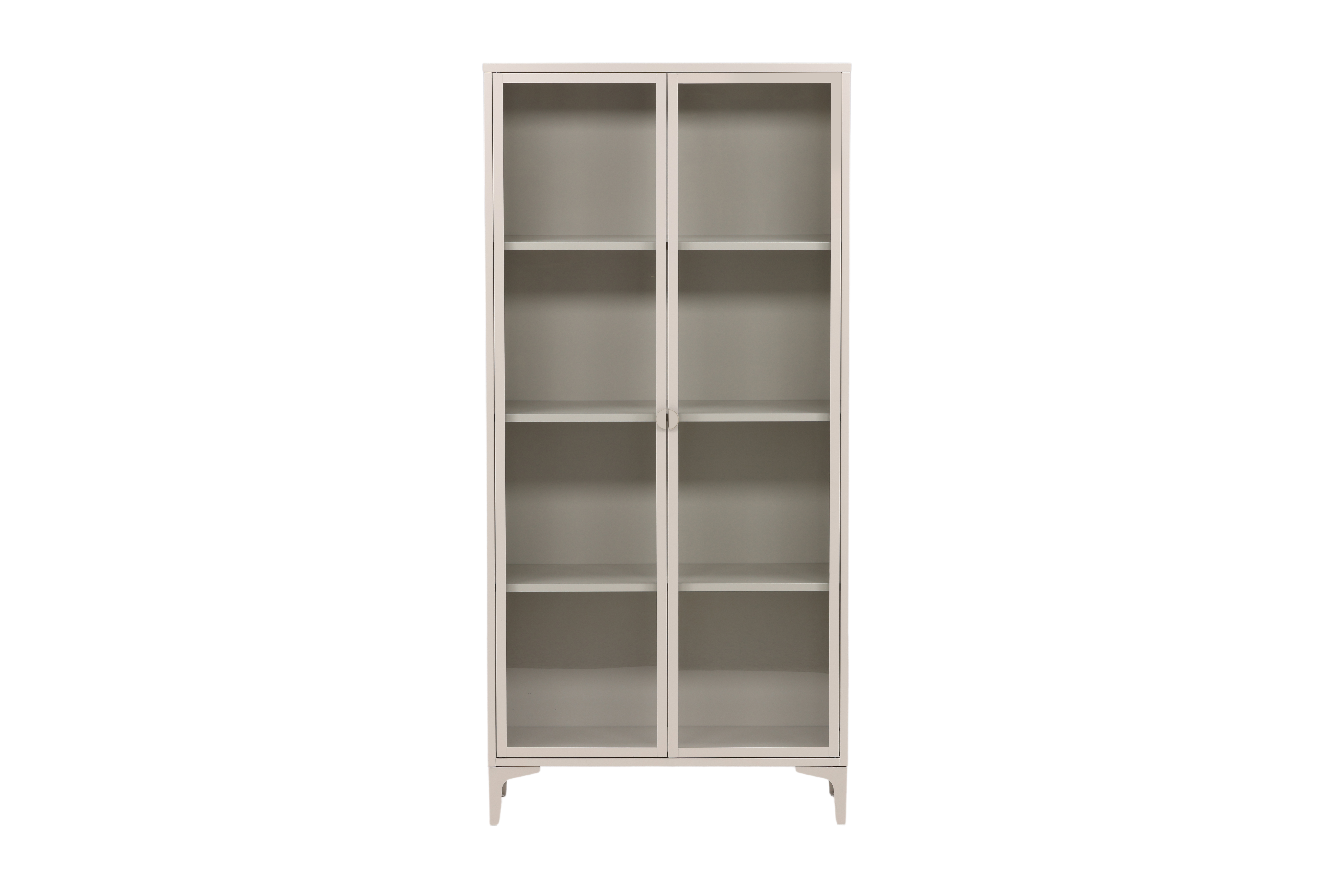 Venture Design Piring Vitrineskab       Låger Og   Hylder Glas Og Beige Stål   :190