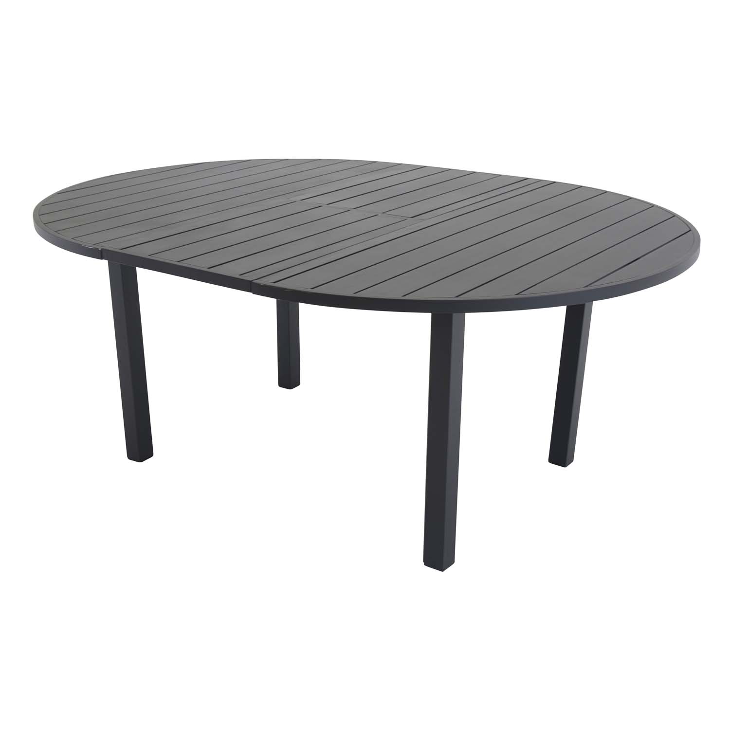 Venture Design Rundt Marbella Havebord Udtræk Sort Aluminium ø140