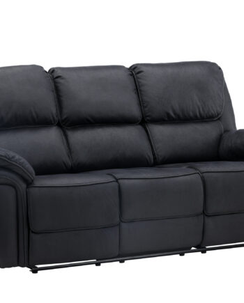 Venture Design Saranda Recliner   Pers  Sofa Sort Mikrofiber