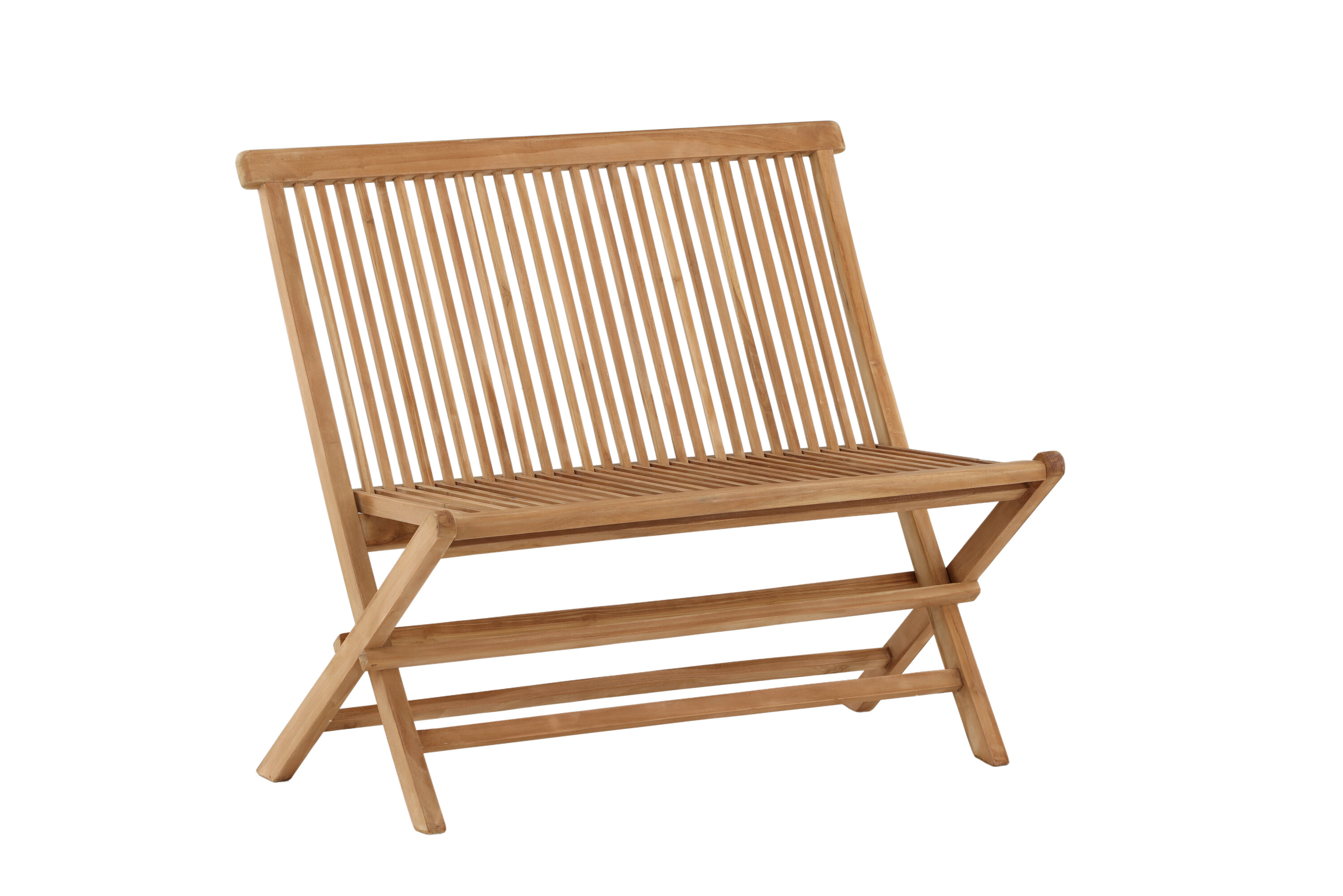 Venture Home Ghana Havebænk     Ryglæn  Foldbar Natur Træ  100x47