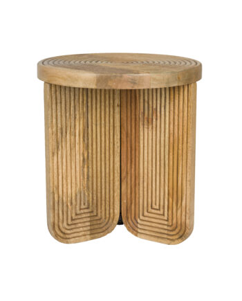 White Label Living Maeze Sidebord  Rund Brun Mangotræ  ø40