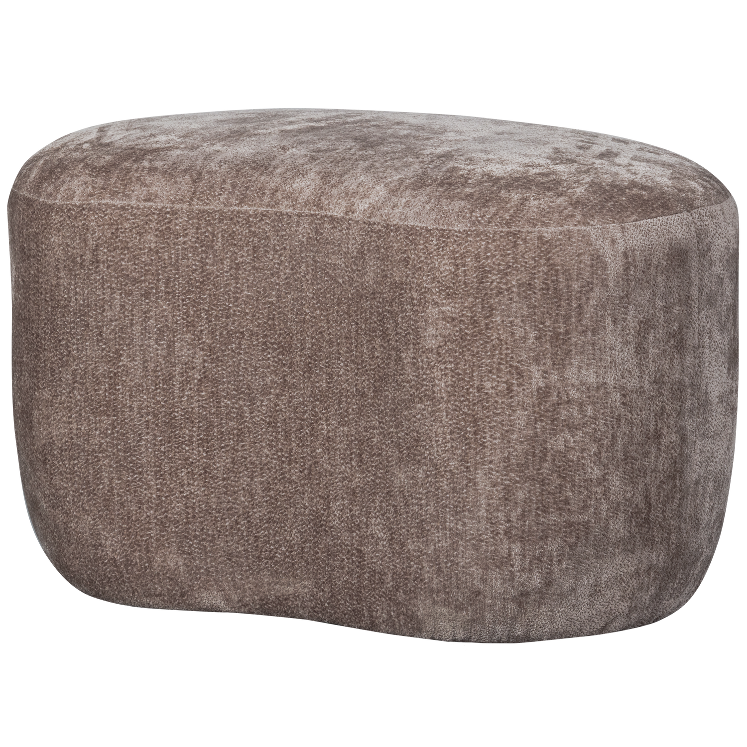 Woood Popular Puf  Bønneformet Taupe Chenille Stof  73x51