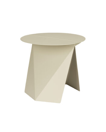Zuiver Foldy Sidebord  Rund Beige Stål  ø45