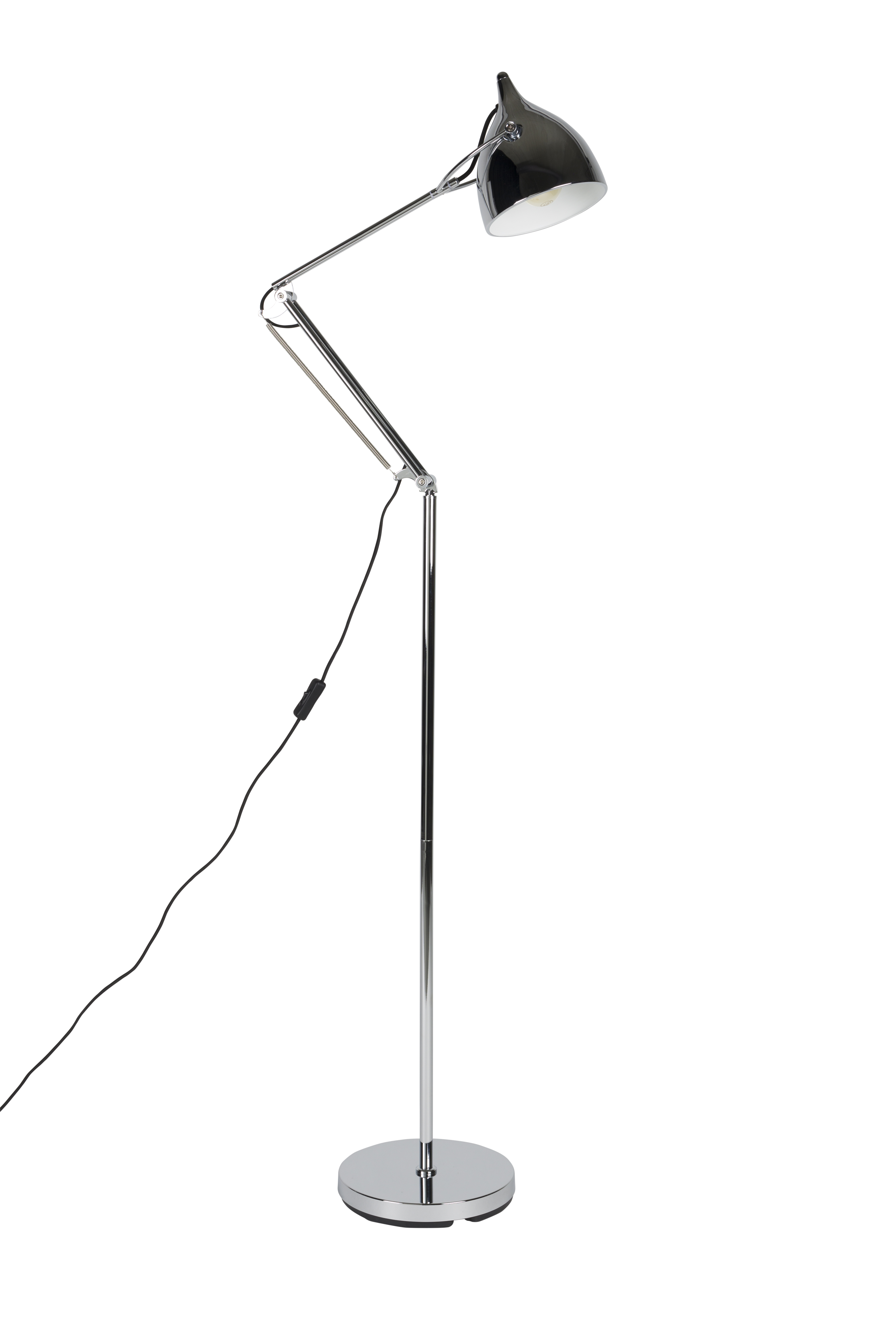 Zuiver Gulvlampe     Vippefunktion Og Justerbar Højde Krom Jern