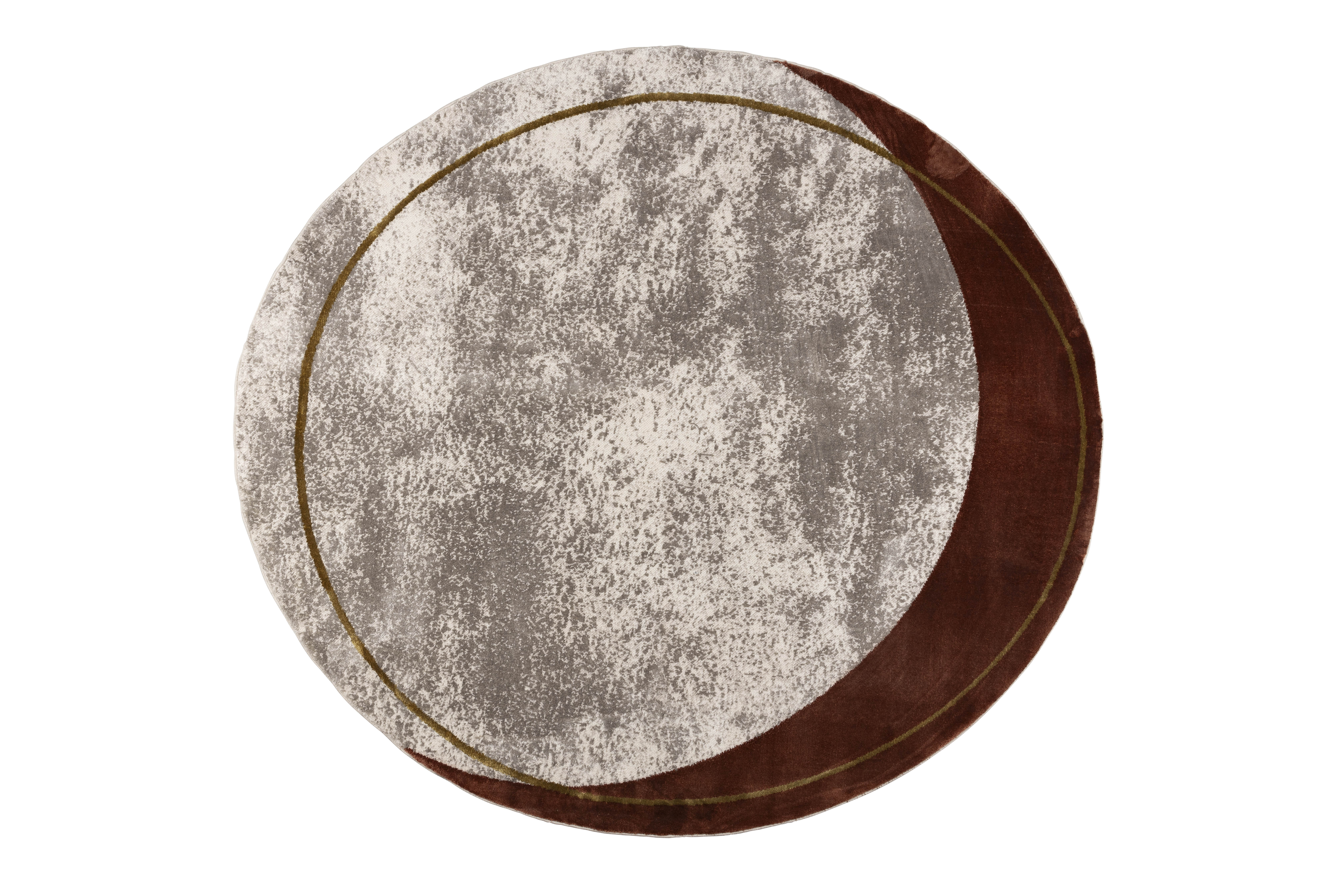 Zuiver Noon Gulvtæppe  Oval Multifarvet Polyester Og Decolan  200x220