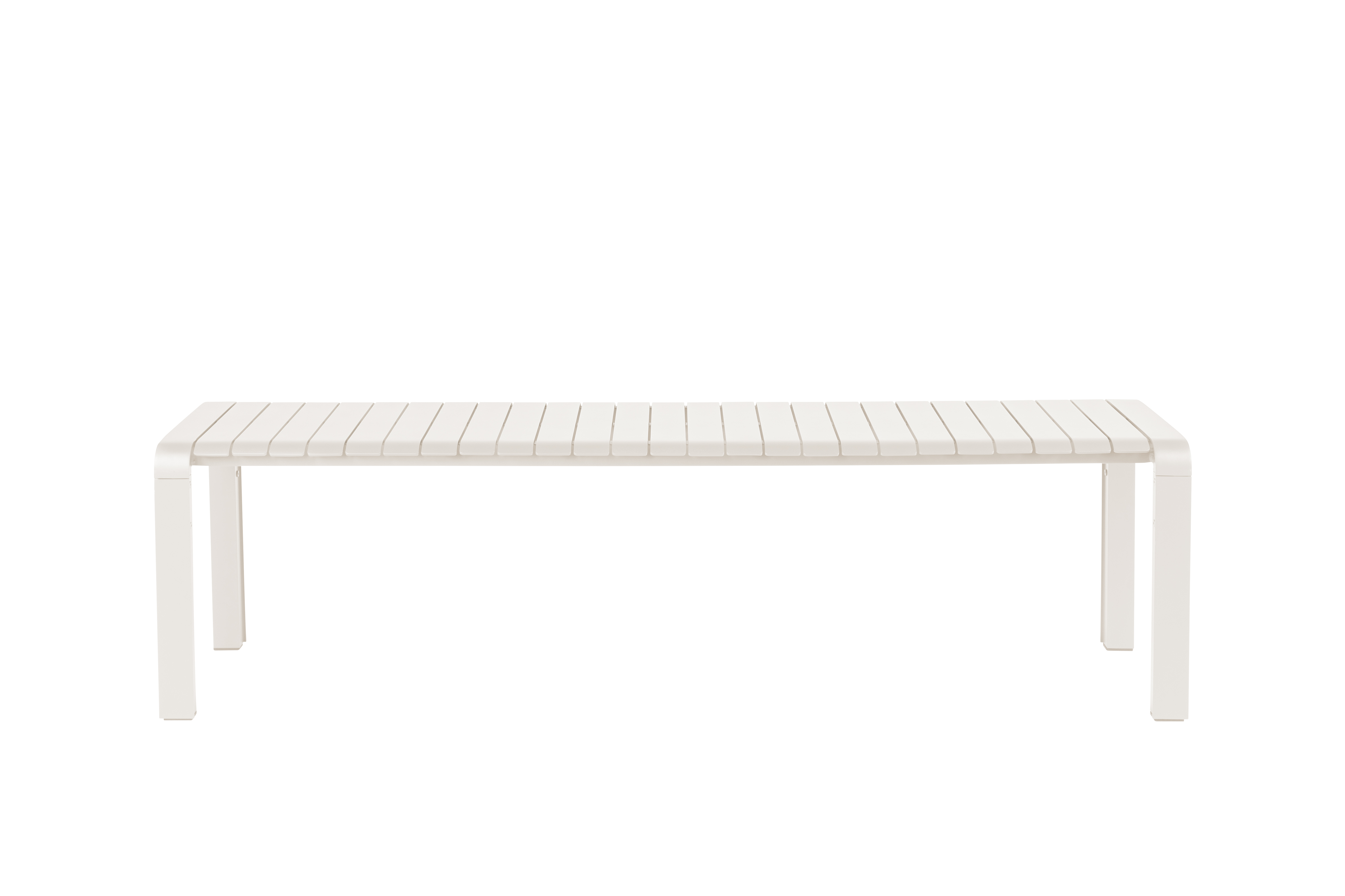Zuiver Vondel Havebænk  Rektangulær Ler Hvid Aluminium  175x45
