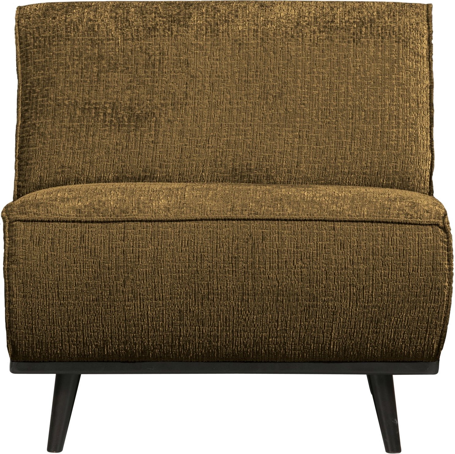 -personers Modulsofa Woood Statement Loungemodul Guld Grov Velour Høj Siddekomfort H77ã B79ã D93 Cm