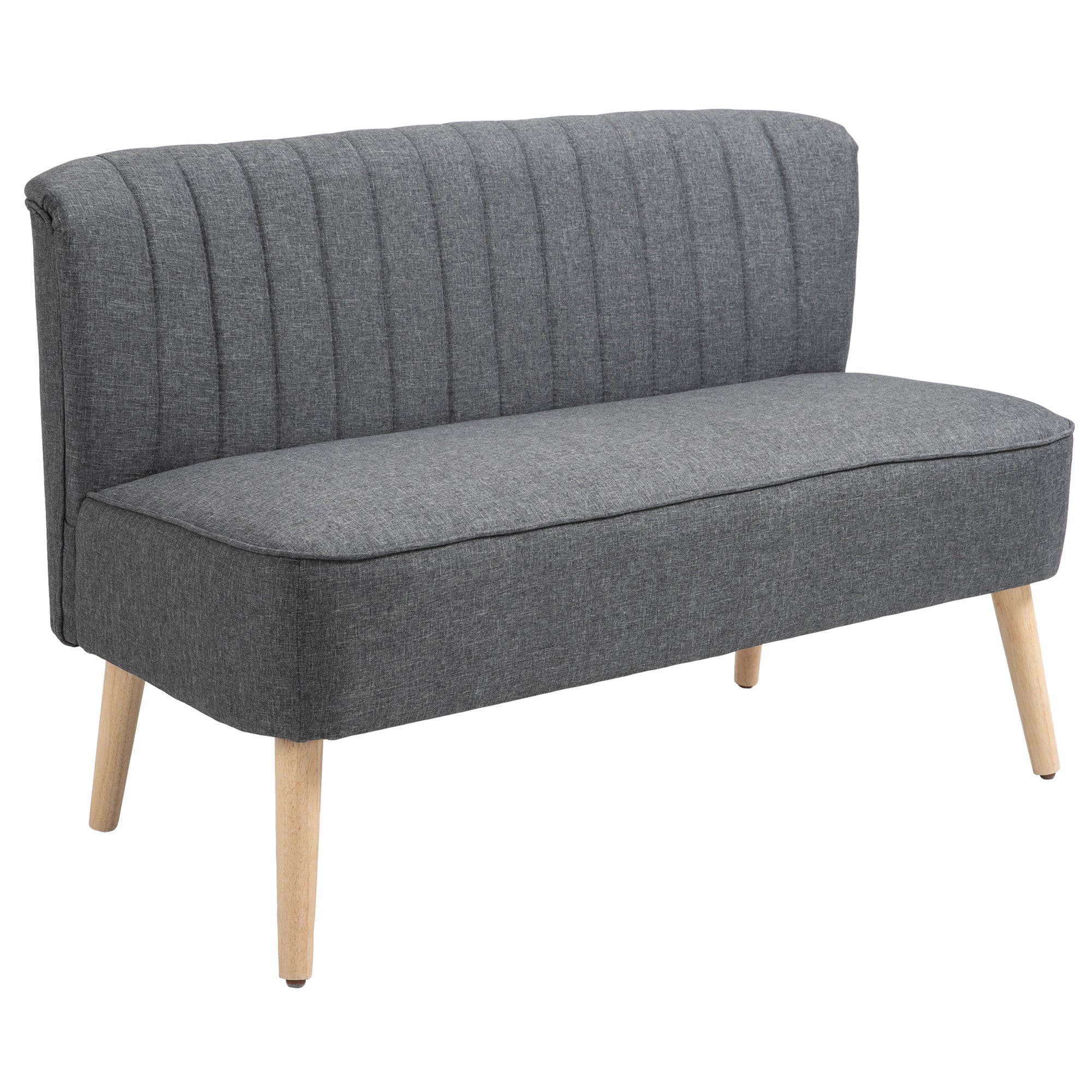-personers Sofa  Blød Polstring  Letplejeligt Betræk  Op Til 150 Kg  117   56     77 Cm  Mørkegrå