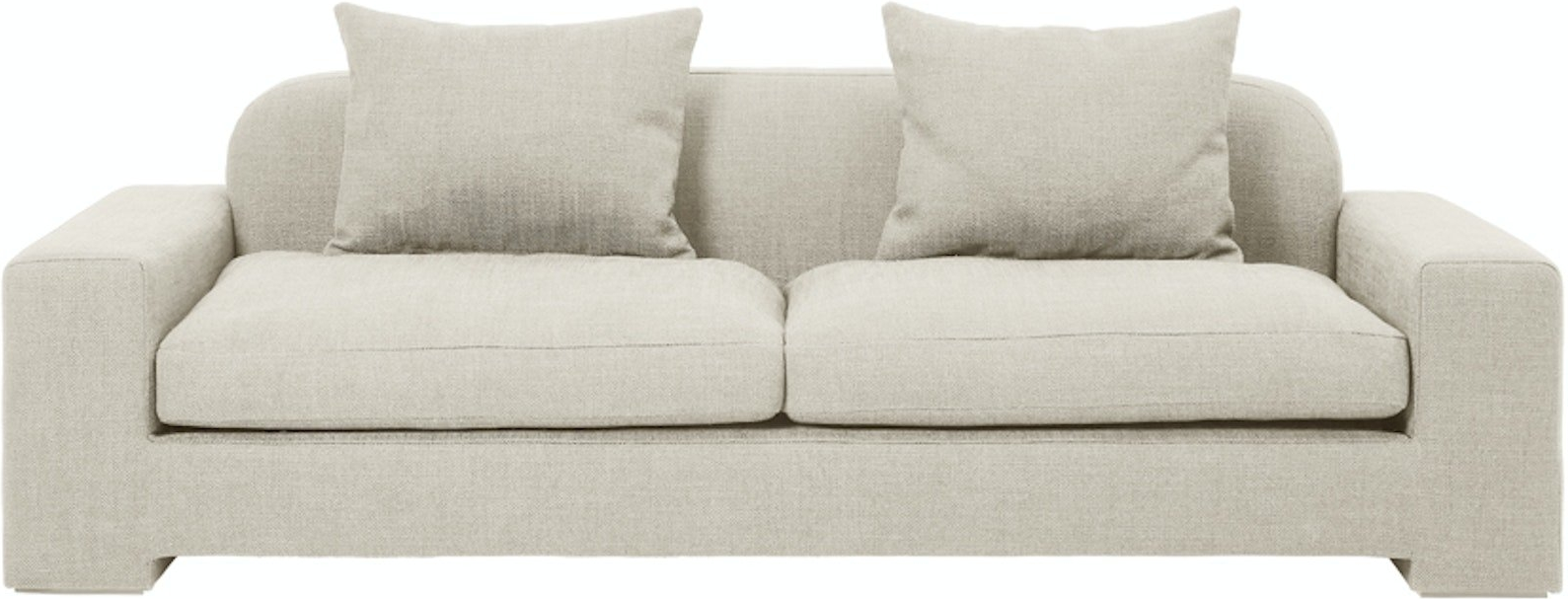 -personers Sofa Broste Copenhagen Bay Sandfarvet Stof 228 Cm
