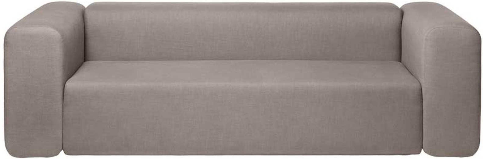 -personers Sofa Broste Copenhagen Lagoon Grå Stof L240xd90xh70 Cm