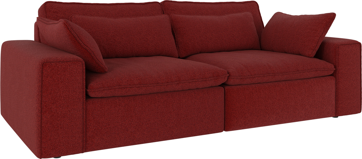 -personers Sofa Rowico Rawlins Anna Rød Polyesterstof 226x116x85 Cm