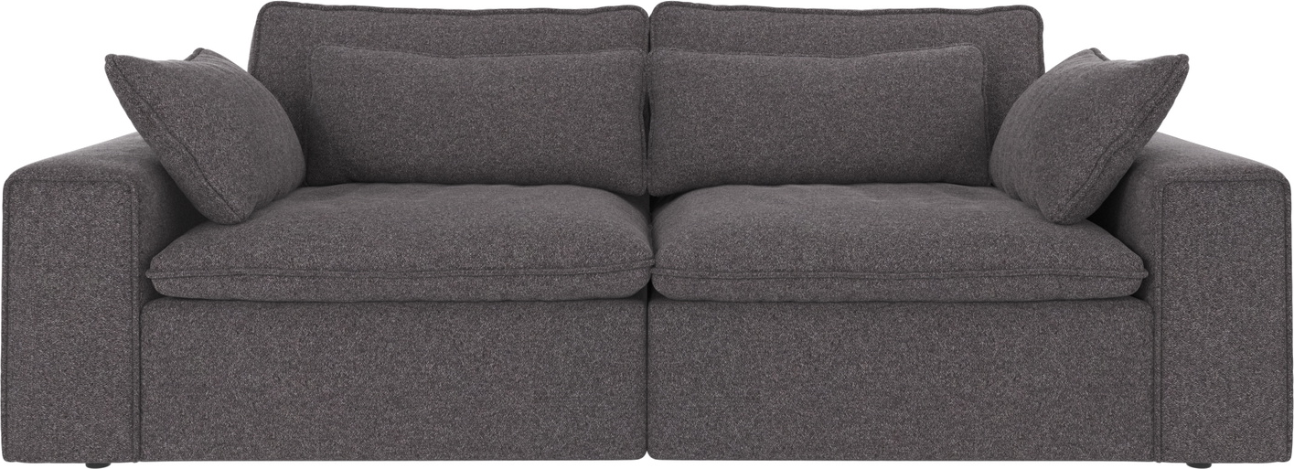 -personers Sofa Rowico Rawlins Mørkegrå Brenda 18 Stof H85ã B226ã D116 Cm Fsc-mix 100   Polyester Martindale 30 000 Dybt Sæde Brede Armlæn