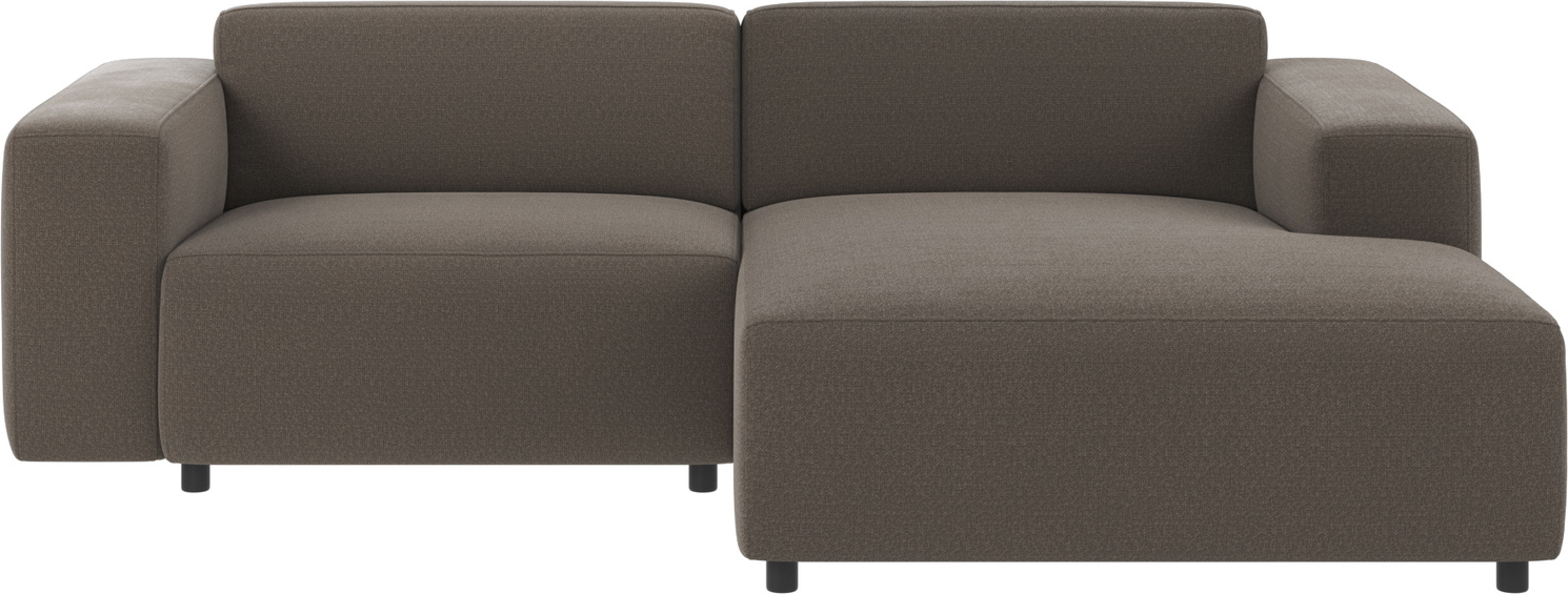 -personers Sofa Rowico Willard   Mellemgrå Rita 108 Stof Med Chaiselong  Skandinavisk Design H70ã B234ã D161 Cm