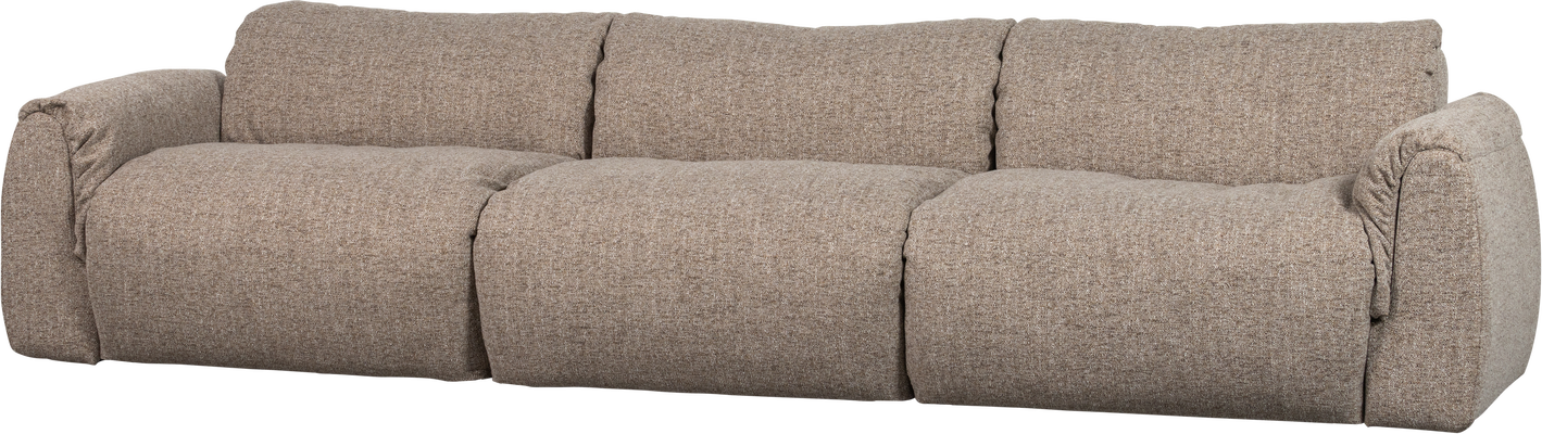 -personers Sofa Woood Baggy Brun Melange Orari Stof B319 Cm