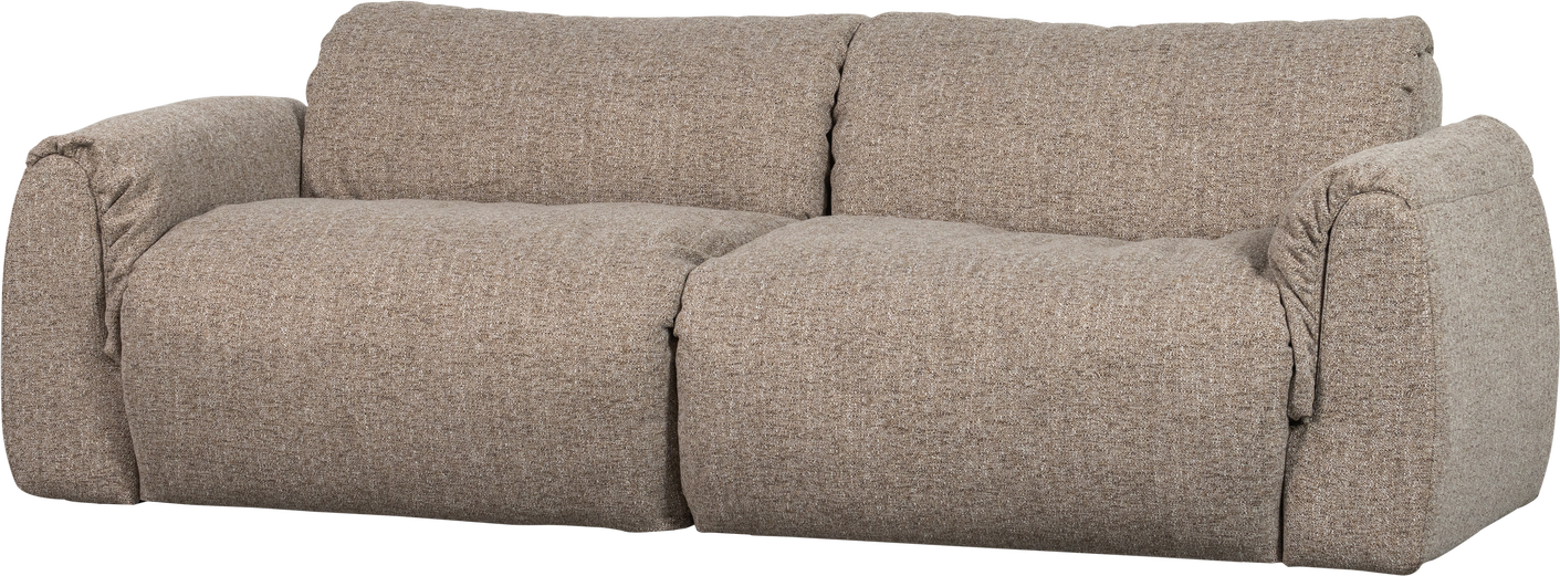 -personers Sofa Woood Baggy Orari-stof Brun Melange 228 Cm Bred