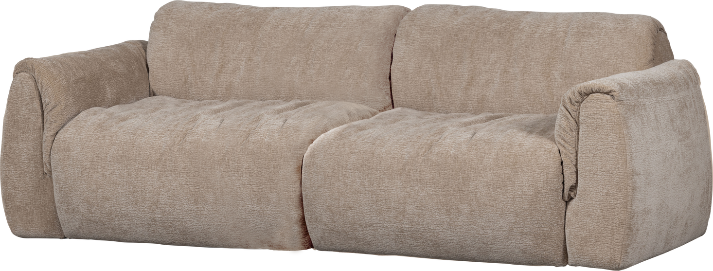 -personers Sofa Woood Baggy Sand Drew 3d Chenille Stof Dunpolstret Komfort Slidstærkt Polyester B228 Cm