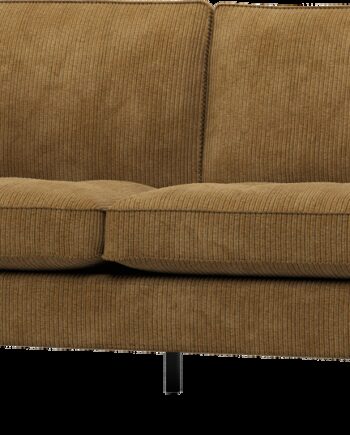 -personers Sofa Woood Rodeo Classic Honninggul Jacquardvævet Ribstof  Faste Hynder  Høje Ben