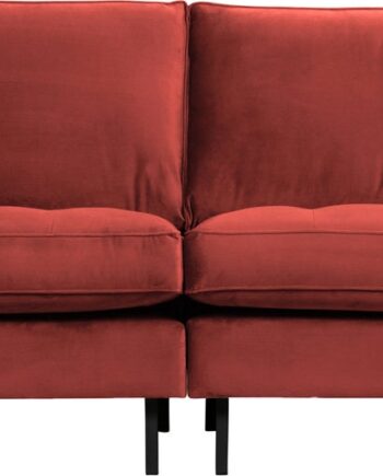 -personers Sofa Woood Rodeo Classic Kastanjebrun Velour 275 Cm Fast Siddekomfort Quiltede Hynder