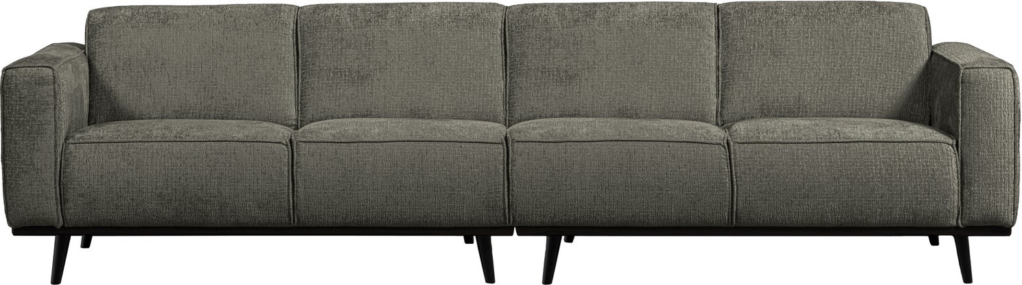 -personers Sofa Woood Statement Blå Grov Velour B280 Cm Bonell-fjedring Birketræsben
