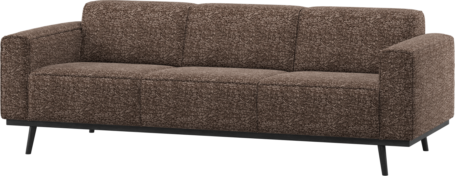 -personers Sofa Woood Statement Brun Melange B230 Cm Vævet Polyester Tidløs