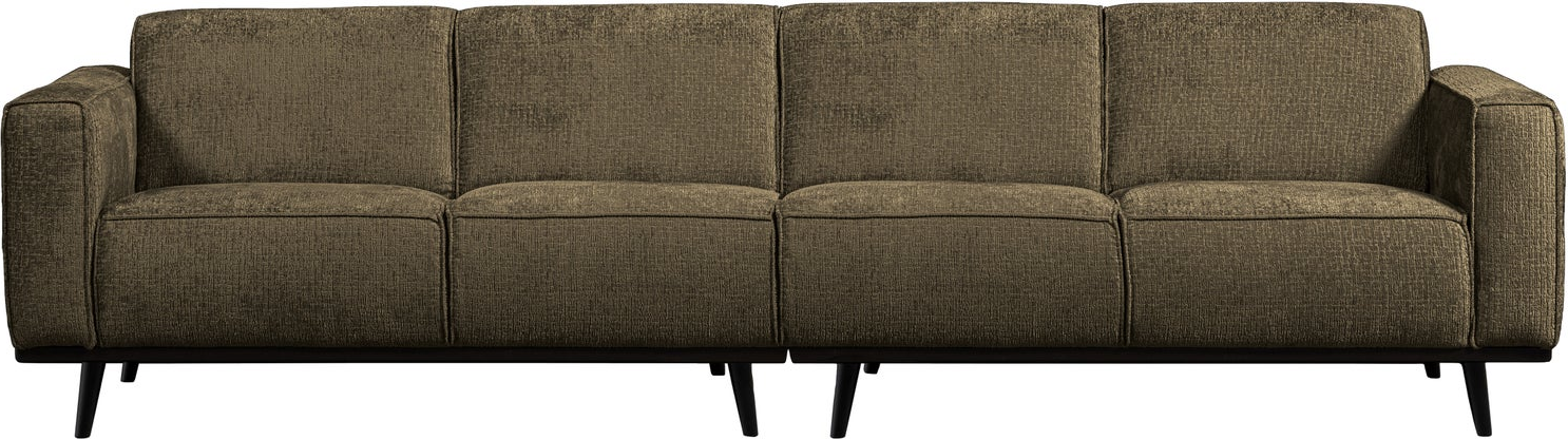 -personers Sofa Woood Statement 280 Cm Grøn Ferra Strukturvelour Elegant Afrundet Design