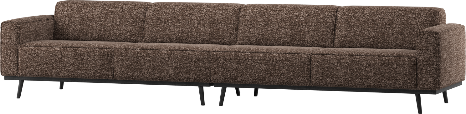 -personers Sofa Woood Statement Lounge-sofa B372 Cm Brun Melange 100 Polyester Birketræsben