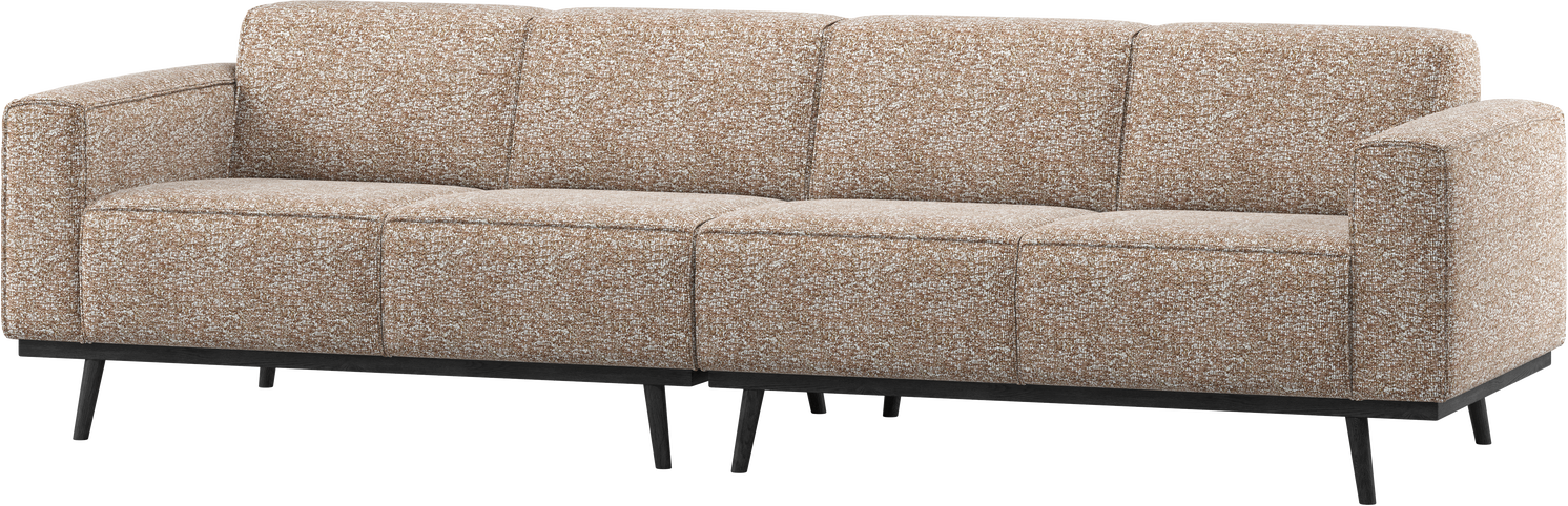 -personers Sofa Woood Statement Lysebrun Melange 280 Cm 100 Polyester Birketræsben