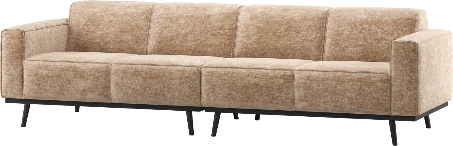 -personers Sofa Woood Statement Lyserød Chenille Velour 280 Cm Bred Bonell-fjedre