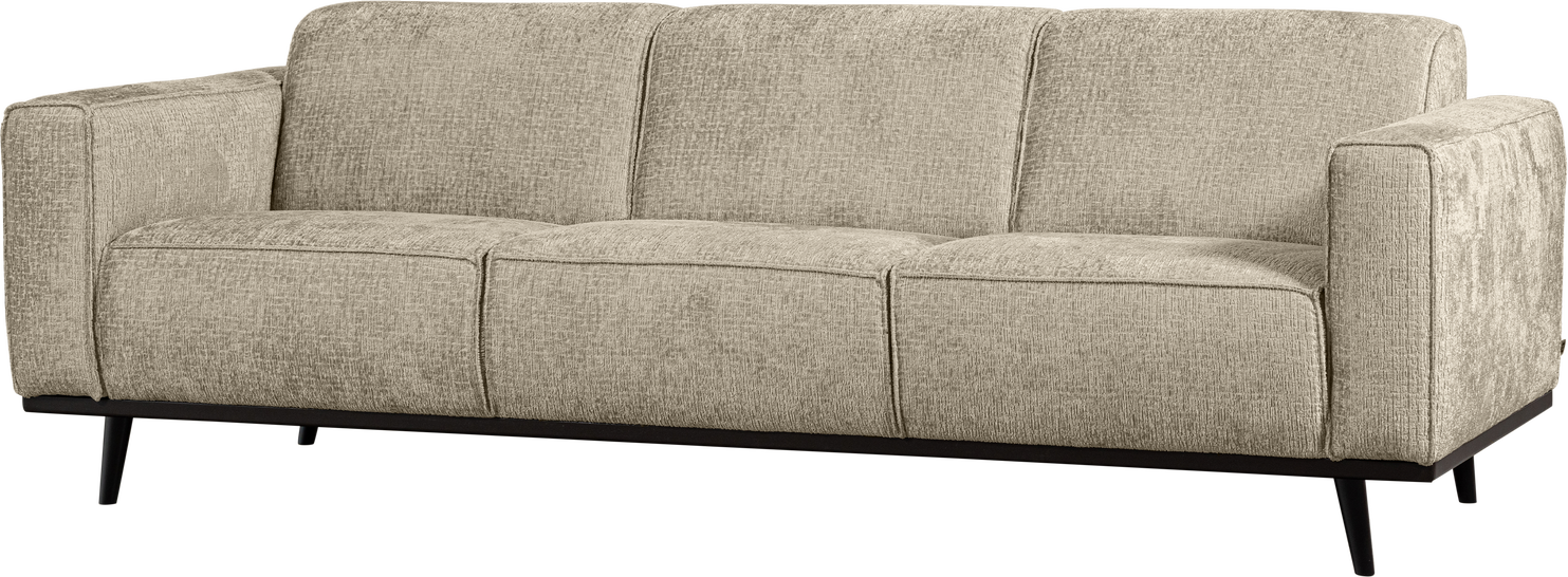 -personers Sofa Woood Statement Strukturvelour Wheatfield Beige 230 Cm Bred