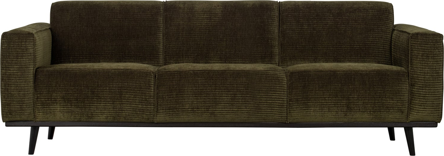 -personers Sofa Woood Statement Varm Grøn Fladribbet Jacquardstof Polyester 230 Cm Høj Komfort