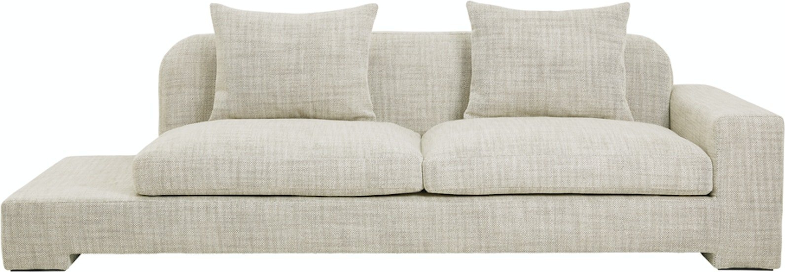 -personers Tekstilsofa Broste Copenhagen Bay Sandfarvet 250x97x70 Cm