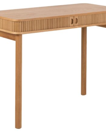 Act Nordic Langley Skrivebord     Lamelfront Og   Skydelåger Natur Egefinér Og Eg  100x50x75