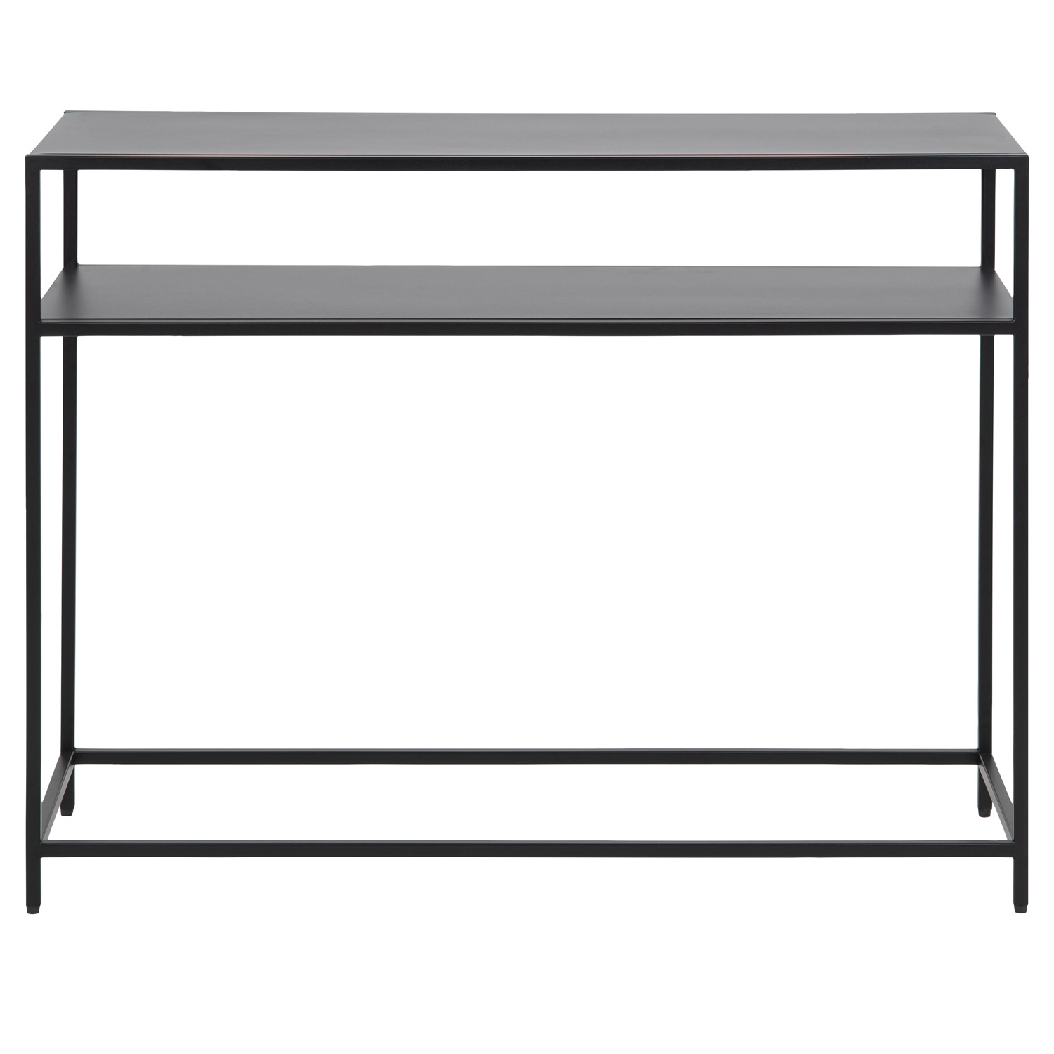 Act Nordic Newcastle Konsolbord Metal Pulverlakeret Ru Mat Sort  Hylde   Stk åben Bund  :100  :35  :79 Cm
