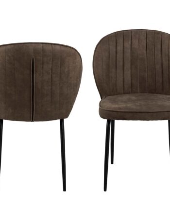 Act Nordic Patricia Spisebordsstol Lysebrun Polyester Og Sort Metal