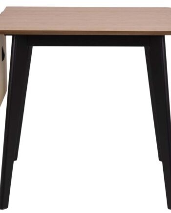 Act Nordic Roxby Spisebord     Tillægsplade Natur Egefinér Og Sort Gummitræ  80 120x80