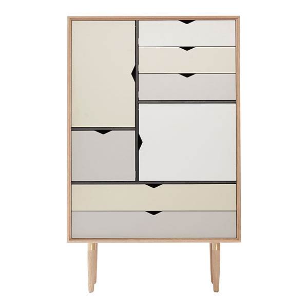 Andersen Furniture S5 Reol Eg Sæbe Farvede Fronter  : Erling Christensen Møbler