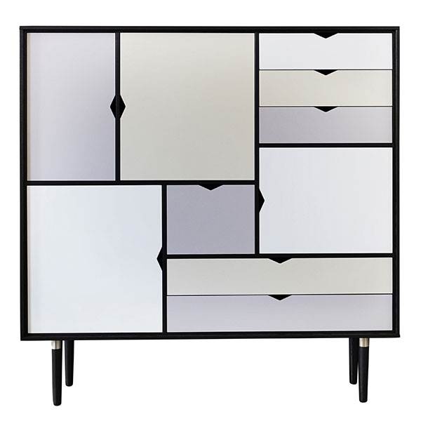 Andersen Furniture S3 Reol Farvede Fronter Sort  : Erling Christensen Møbler