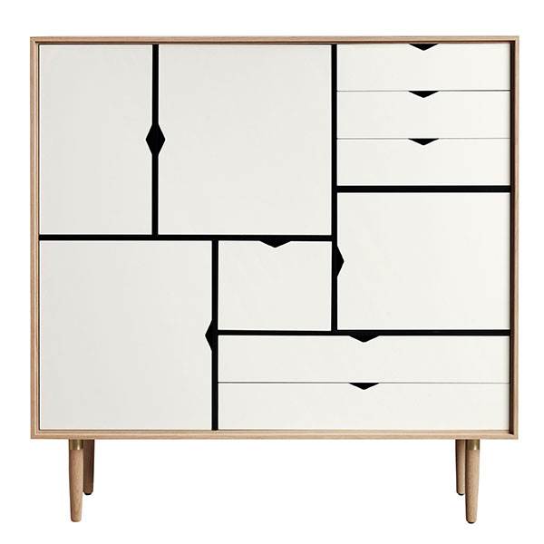 Andersen Furniture S3 Reol Hvide Fronter Eg Sæbe  : Erling Christensen Møbler