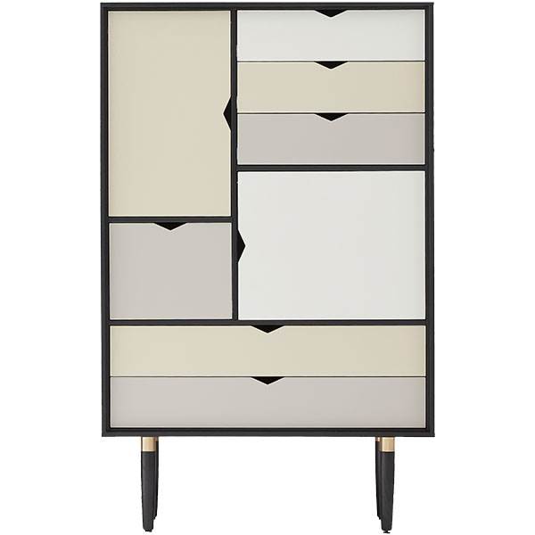 Andersen Furniture S5 Reol Sort- Farvede Fronter  : Erling Christensen Møbler