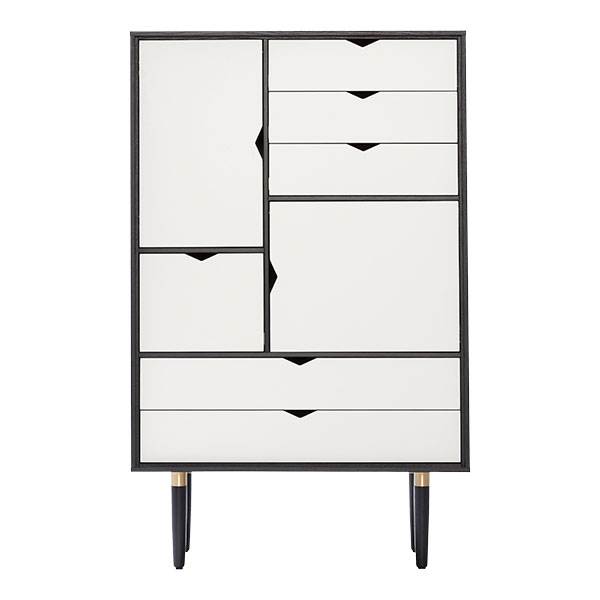 Andersen Furniture S5 Reol Sort Hvide Fronter  : Erling Christensen Møbler