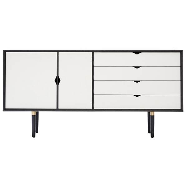 Andersen Furniture S6 Skænk Sort Hvide Fronter  : Erling Christensen Møbler