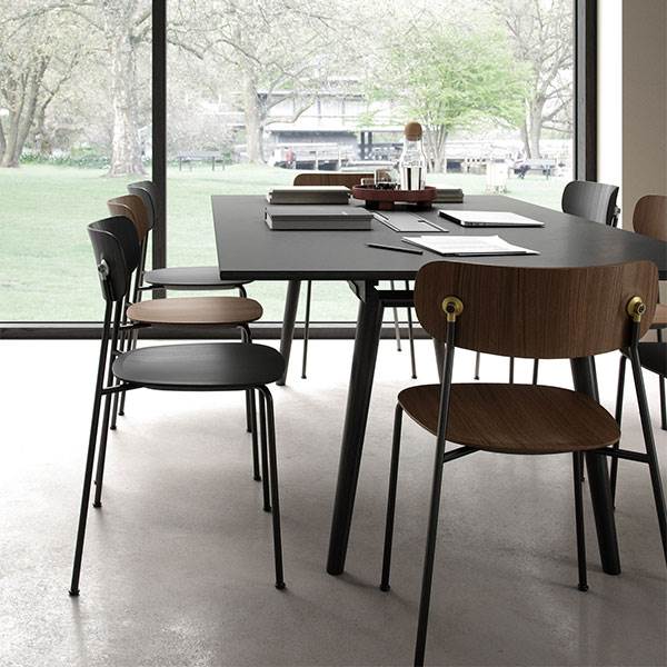 Andersen Furniture Scope Spisebordsstol Sort Zink Røget Mat Lak : Erling Christensen Møbler