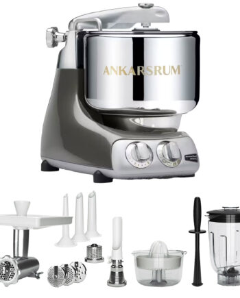 Ankarsrum Akm 6230 Køkkenmaskine   Deluxe Pakke  Black Chrome