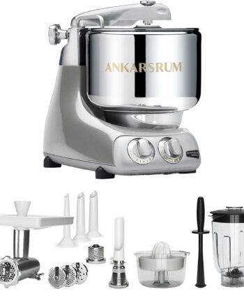 Ankarsrum Akm 6230 Køkkenmaskine   Deluxe Pakke  Sølv