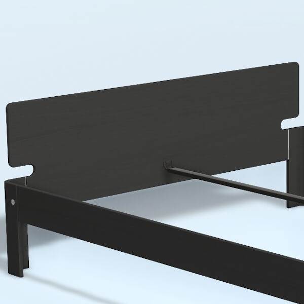 Auping Auronde Gavl Dobbeltseng Lav Model Midnight Black Oak 200 Cm  : Erling Christensen Møbler