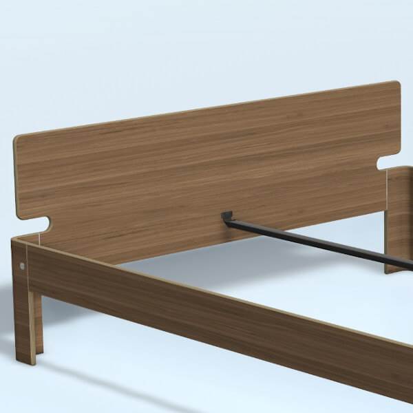 Auping Auronde Gavl Dobbeltseng Lav Model Natural Walnut 180 Cm  : Erling Christensen Møbler
